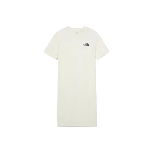 THE NORTH FACE W'S Essential S S Платье-миди Короткий рукав Платье Женское Кремовый Белый