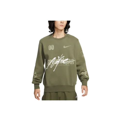 Nike Olive Men's Sweatshirts Nike Оливковые Мужские Свитшоты
