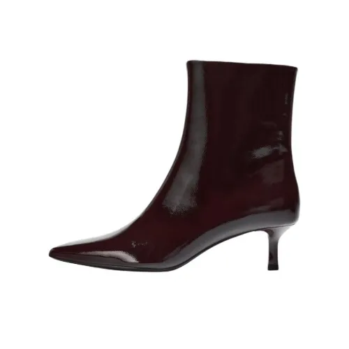 ZARA Ботильоны 4CM Женские Темно-Красный Цвет