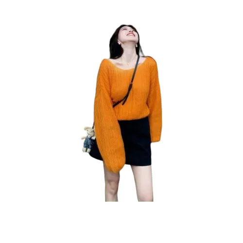 SIXUSICHOU Оранжевый Женский Трикотаж