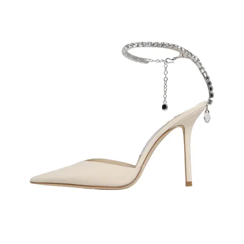 Jimmy Choo Узкий каблук Высокие каблуки 10 см Женские Белые