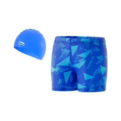 Подкладка 833 Синий [Плавки + Шапочка для плавания двухкомпонентный комплект] Купальники для детей