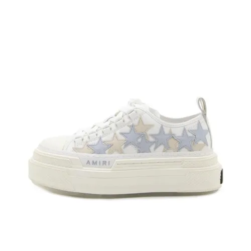 AMIRI Stars Court Low Топ Кроссовки для скейтбординга Женские Белые Синие