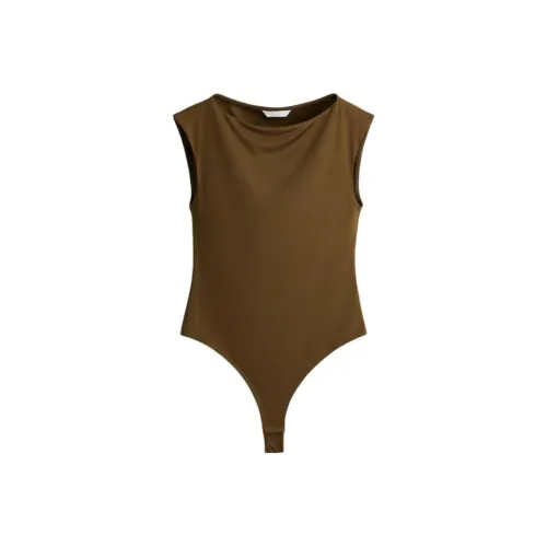 H M Хаки Зеленый Женский Майка