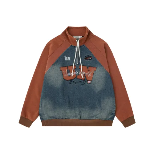 WAYHWEI Джинсовый синий Унисекс Свитшоты