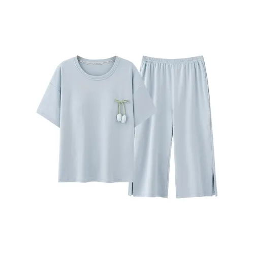 Floating Light Islands Пижама Комплект Женский Светло-Синий