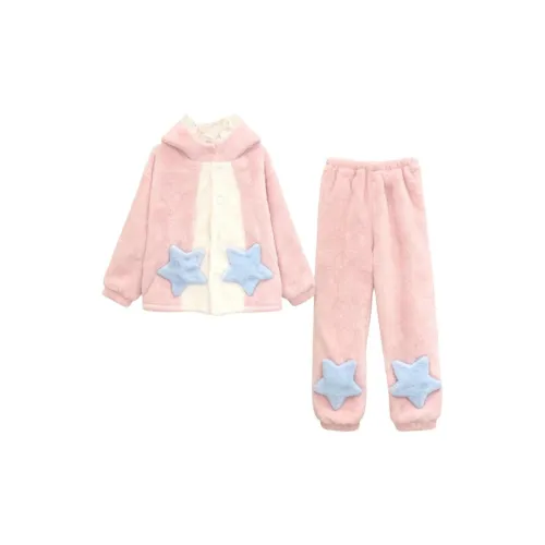 Daiyindie 3249 Розовая звезда Наборы одежды Женские Пижамные комплекты