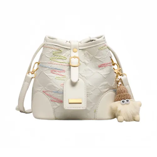 Younger Song Сумка через плечо из ткани женская цвет экрю