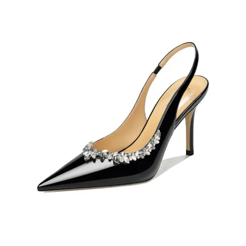 Ножной узкий закрытый носок высокий каблук женский