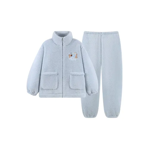 HANQIANNUO Осенние и зимние пижамы Day термические женские утолщенные с флисовой подкладкой