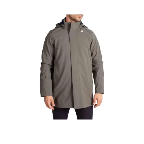 K WAY Серый Зеленый Мужская Куртка