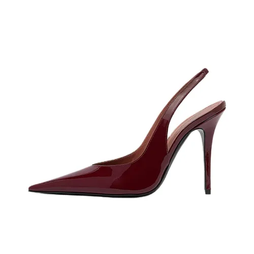 AMINA MUADDI Anok Sling Узкий каблук Высокие каблуки 10,5 см Женские Бургунди
