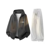 Темно-серый + белый, серый, K [с флисовой подкладкой, улучшенный]