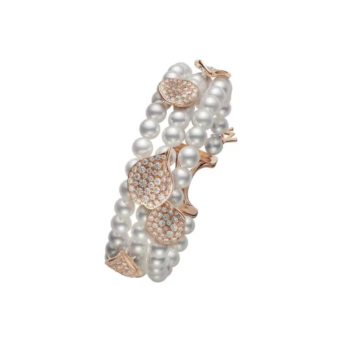 MIKIMOTO 18К Розовое золото Браслеты Женское серебро Белое золото