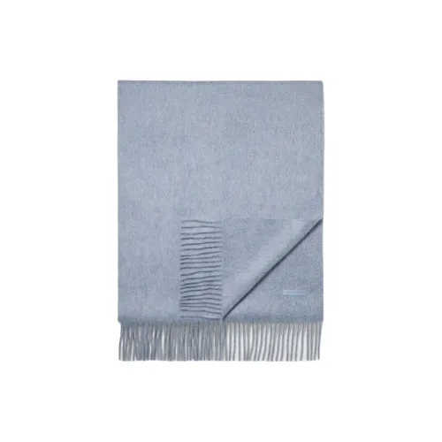 Zegna Кашемир Вязаные Шарфы Мужской Светло-Синий