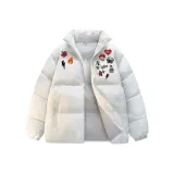 Белый, серый, фотиния, хлопковый пуховик