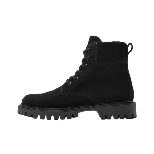 ZARA Короткий Мартин Ботин Мужской Черный