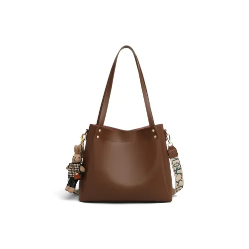 Younger Song Сумка через плечо из коровьей кожи стандартная женская карамельного цвета