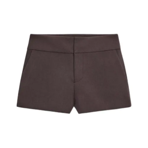 ZARA Deep баклажаново-фиолетовые женские повседневные шорты