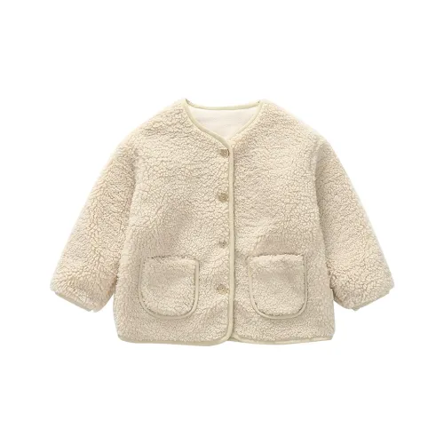 RHOBESAM Xiaomin Дом T140 Стиль Мори Ячмень Ухо Флис Подкладка Пальто Абрикос Детские Куртки