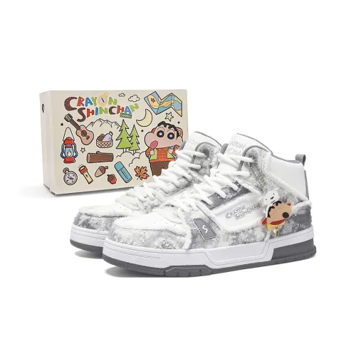 Crayon Shinchan Покрытие Устойчивое к истиранию Легкий Увеличение Высоты MID Скейтборд Кроссовки Унисекс