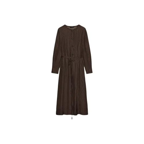 ZARA ZW Series Длинное платье с длинными рукавами женское