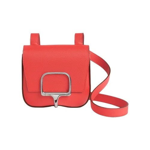 HERMES Della Cavalleria Epsom Телячья кожа Сумка через плечо Мини Женская 0E Розовый Texas Розовый