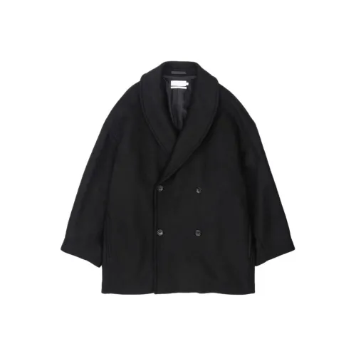 Graphpaper FW25 Свет Melton Шаль-воротник Пальто [Женские] Куртки Пальто Женские