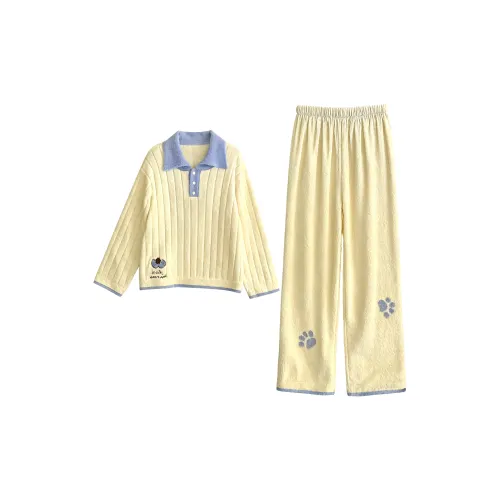 O'MESIK Желтый Женские Пижамные Комплекты
