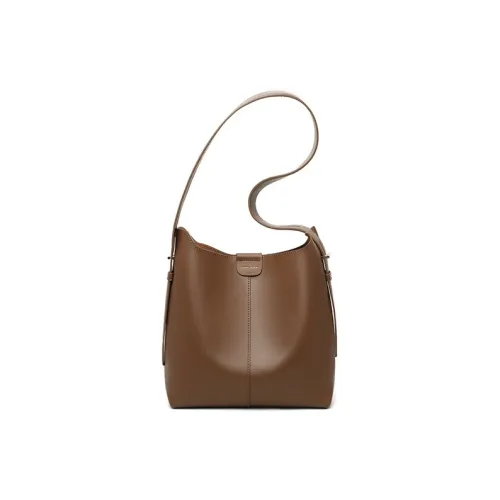 Younger Song Коровья кожа Сумка на плечо Женская Кофейная