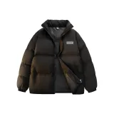 Чёрный хлопковый пуховик