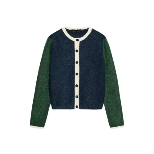 ZARA Темно-синий Зеленый Женский Трикотаж