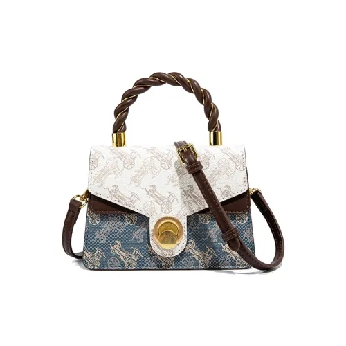 CentarlKatty Полиуретан Одно Плечо Сумка Стандартная Женская Carriage Абрикос и Синий