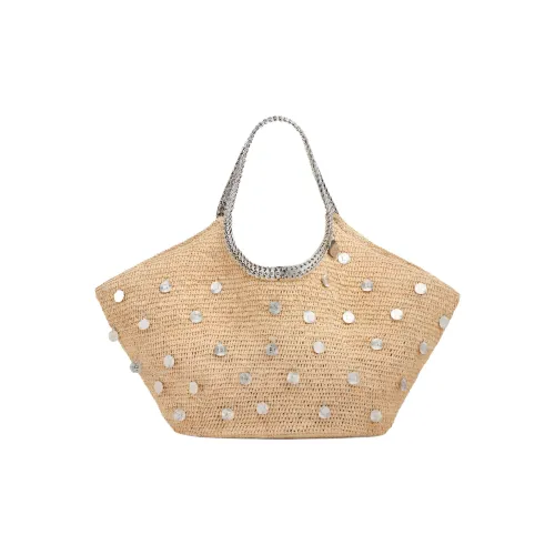 Paco Rabanne Raffia Сумка на одно плечо большая женская светлый умбра