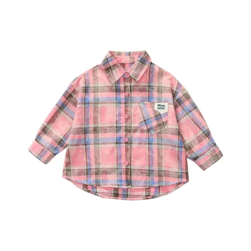 RHOBESAM Xiaomin Дом L105 Попкорн Кролик Рубашка Розовый KIDS Повседневный Рубашки