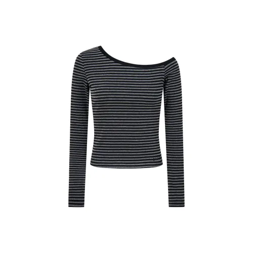 NOME Серый и Черный Полосы Женские Майки под Одежду