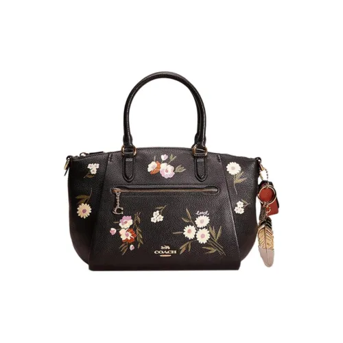 COACH Elise Сумка из галечной кожи сумка через плечо сумка через плечо средний размер женская черная