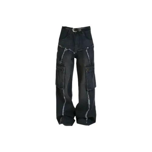 SNEIKLAU Черный Унисекс Джинсы