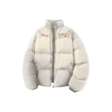 Белый хлопковый пуховик