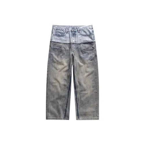 HUNZHI Ностальгический синий унисекс джинсы