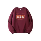 Бургундский свитшот с круглым вырезом (тонкий) - Bat, английский язык