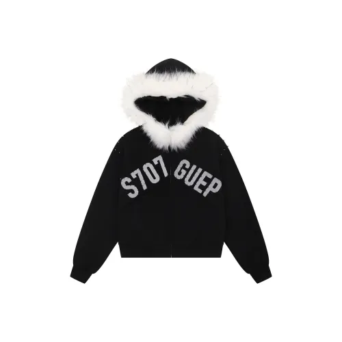 THREE Толстовка с меховым воротником Женская