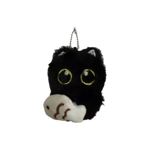 ZOCO Черный кот Holding Рыбка Плюшевый Брелок 6 см Высокий