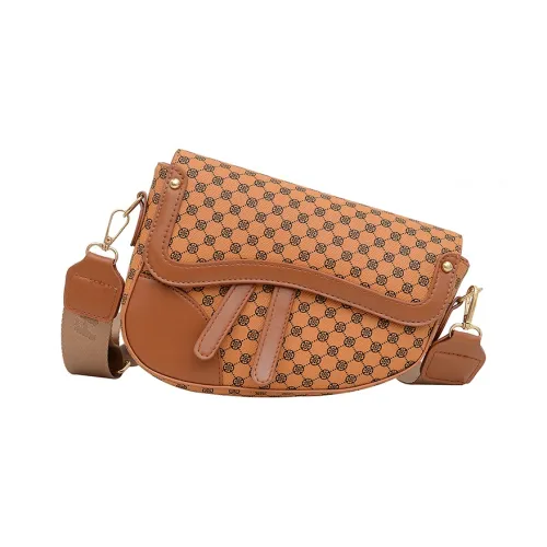 Meter Легкий Сумка через плечо Маленькая Желтая Коричневая Хаки Темно-Коричневая