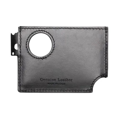 Off Белый Meteor Натуральная кожа Держатель для карт Мужской Черный