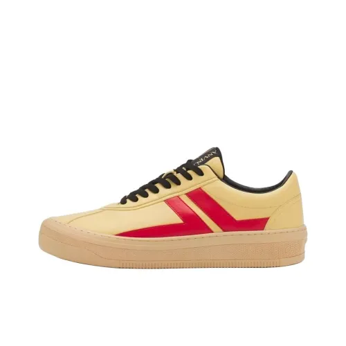 Lanvin Низкие кроссовки для скейтбординга Мужские Желто-красные