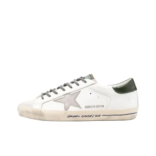 Golden Goose Супер Звезда Low Топ Скейтборд Кроссовки Мужские Мел Белый Потертый