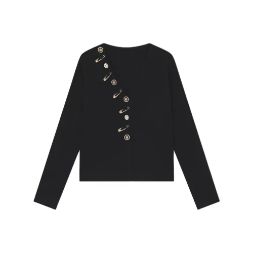 AMANDACOCO Длинный рукав трикотажная ткань кардиган женский