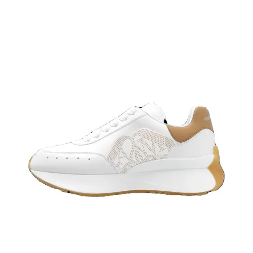 Alexander McQueen Устойчивый к истиранию Низкий Топ Повседневная обувь Женская Белый Желтый