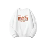 Белый свитшот с круглым вырезом (на флисовой подкладке) - Bat, английский язык